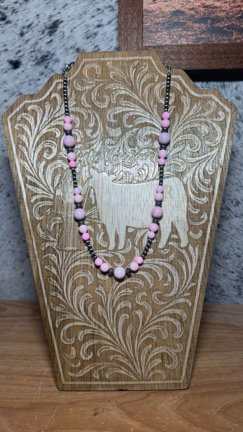 Pink Conch &amp; Navajo Pearls