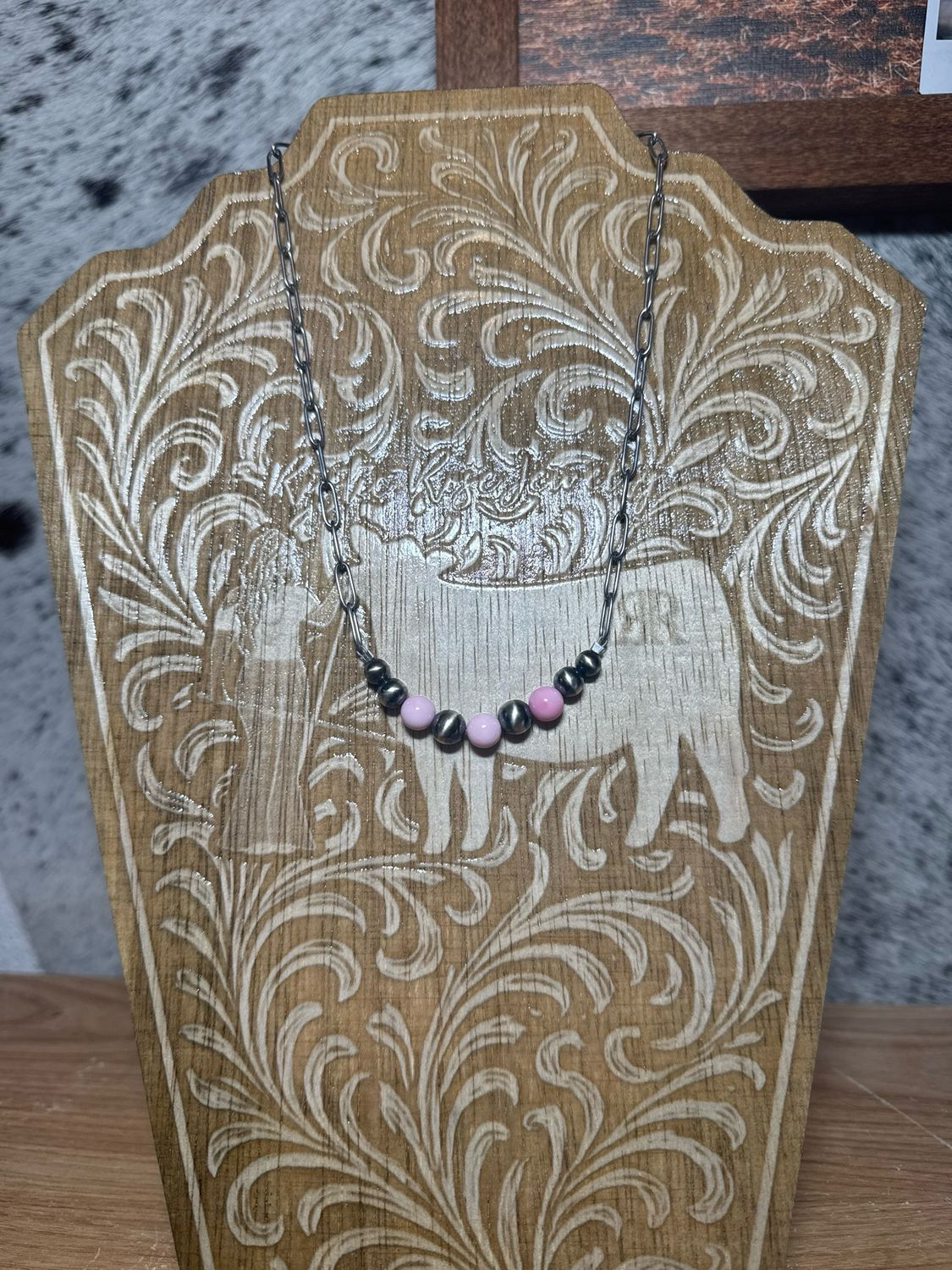 Pink Conch &amp; Navajo Pearl Stacker