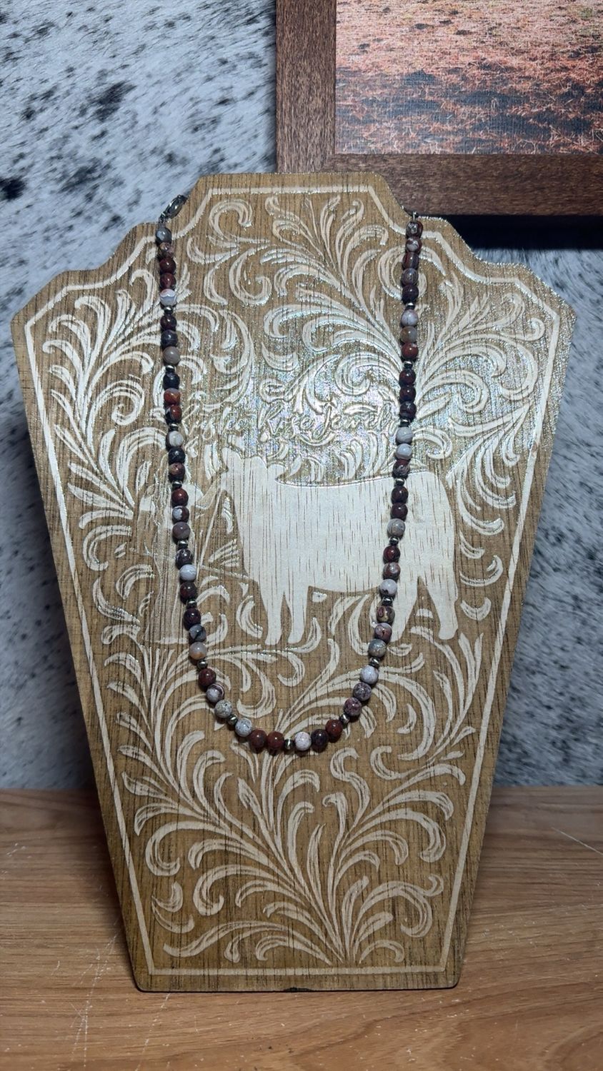 Crazy Lace Agate &amp; Navajo Pearls