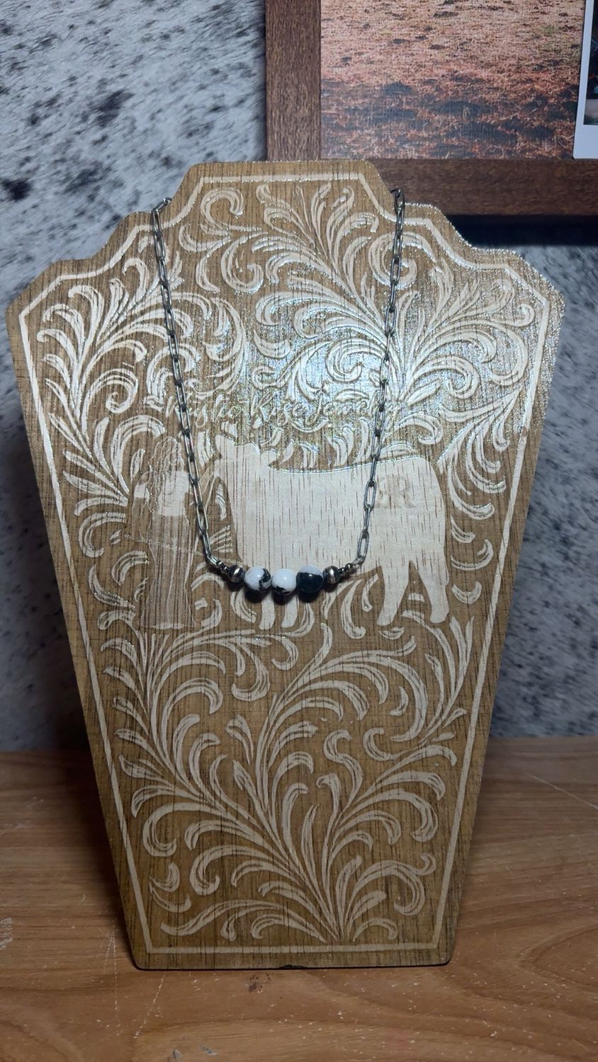 Zebra Jasper &amp; Navajo Pearl Stacker