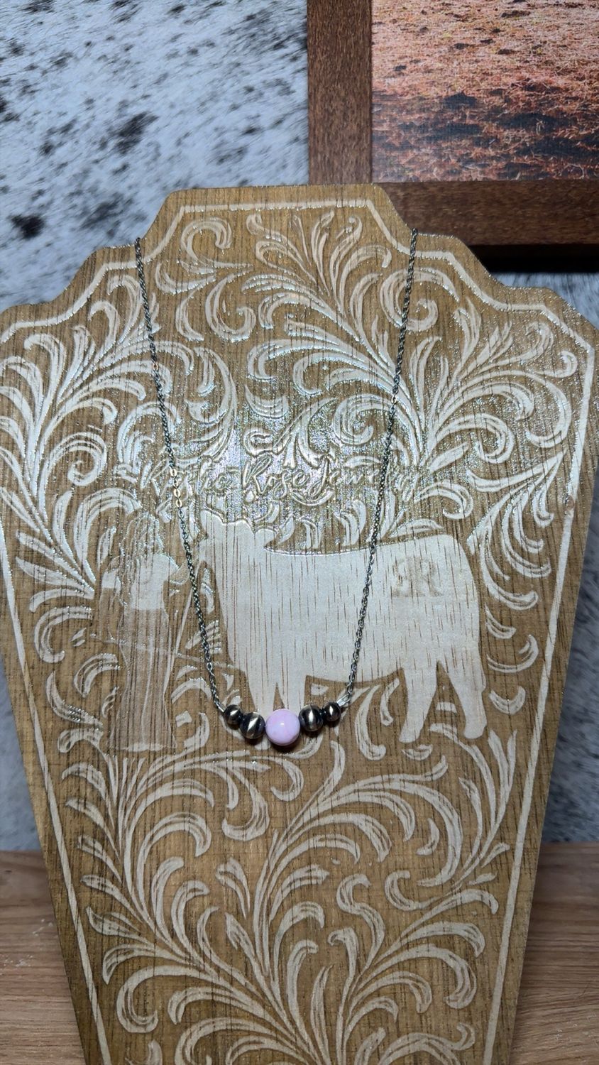 Pink Quartz &amp; Navajo Pearl Stacker