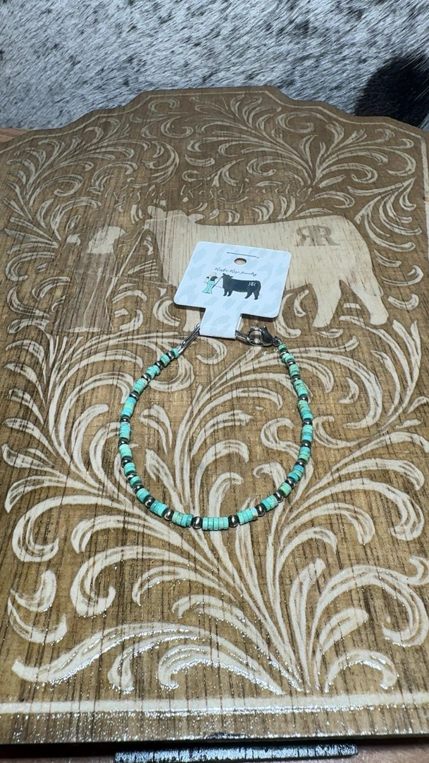 Turquoise &amp; Navajo Pearl Bracelet