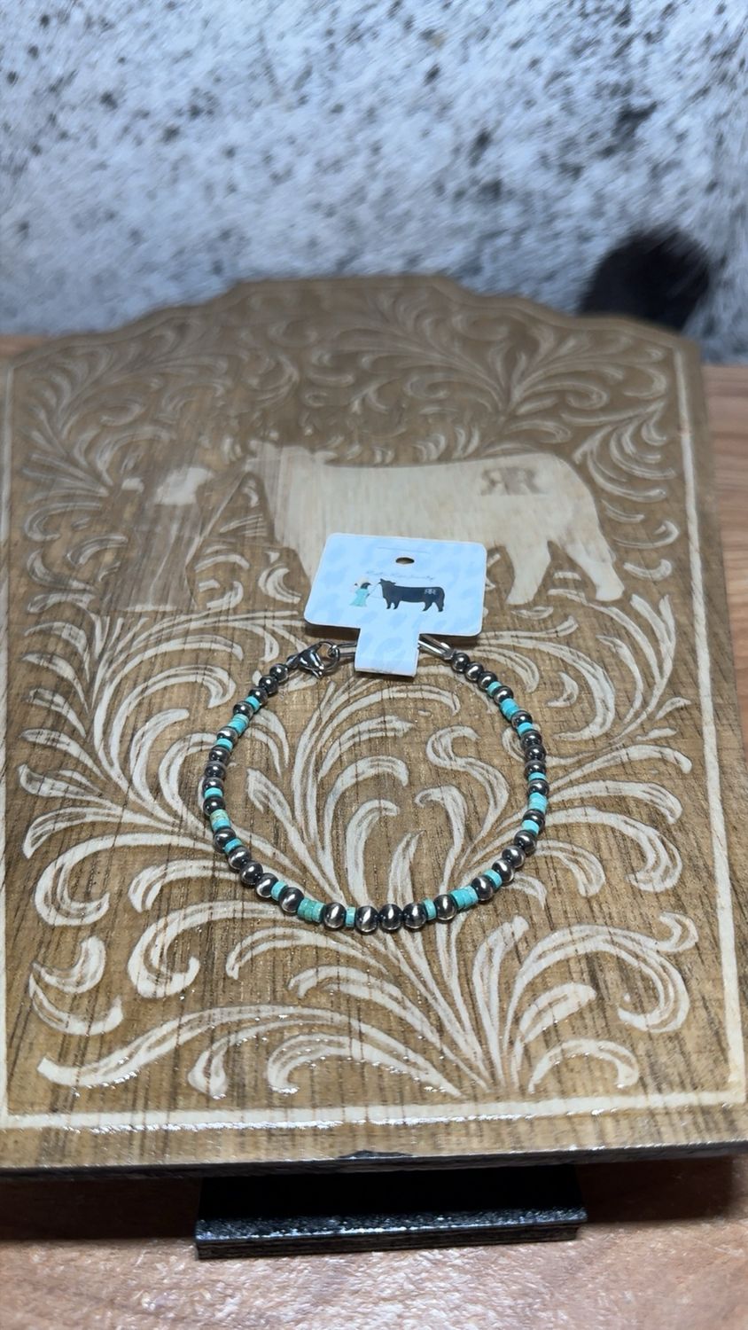 Turquoise &amp; Navajo Pearl Bracelet