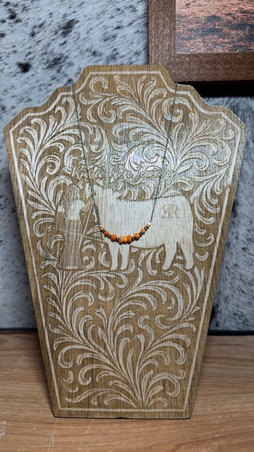 Orange Spiny Oyster &amp; Navajo Pearl Stacker