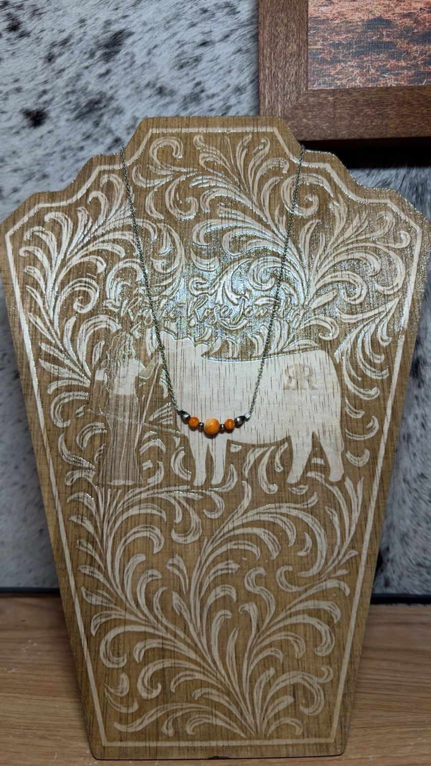 Orange Spiny Oyster &amp; Navajo Pearl Stacker