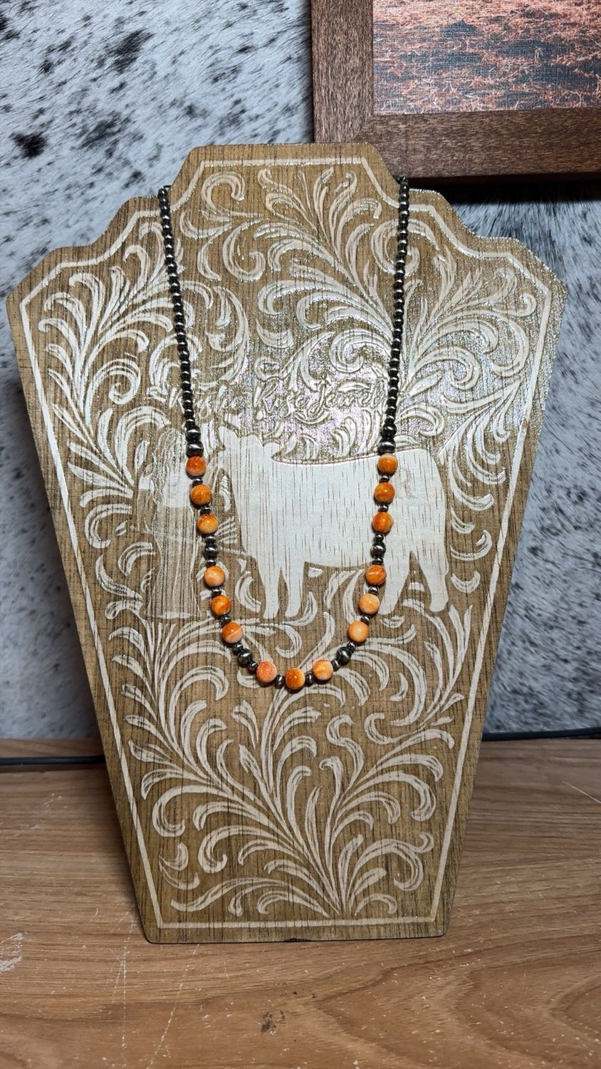 Orange Spiny Oyster &amp; Navajo Pearls