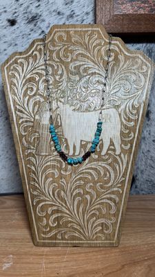 Turquoise, Purple Spiny Oyster &amp; Navajo Pearls