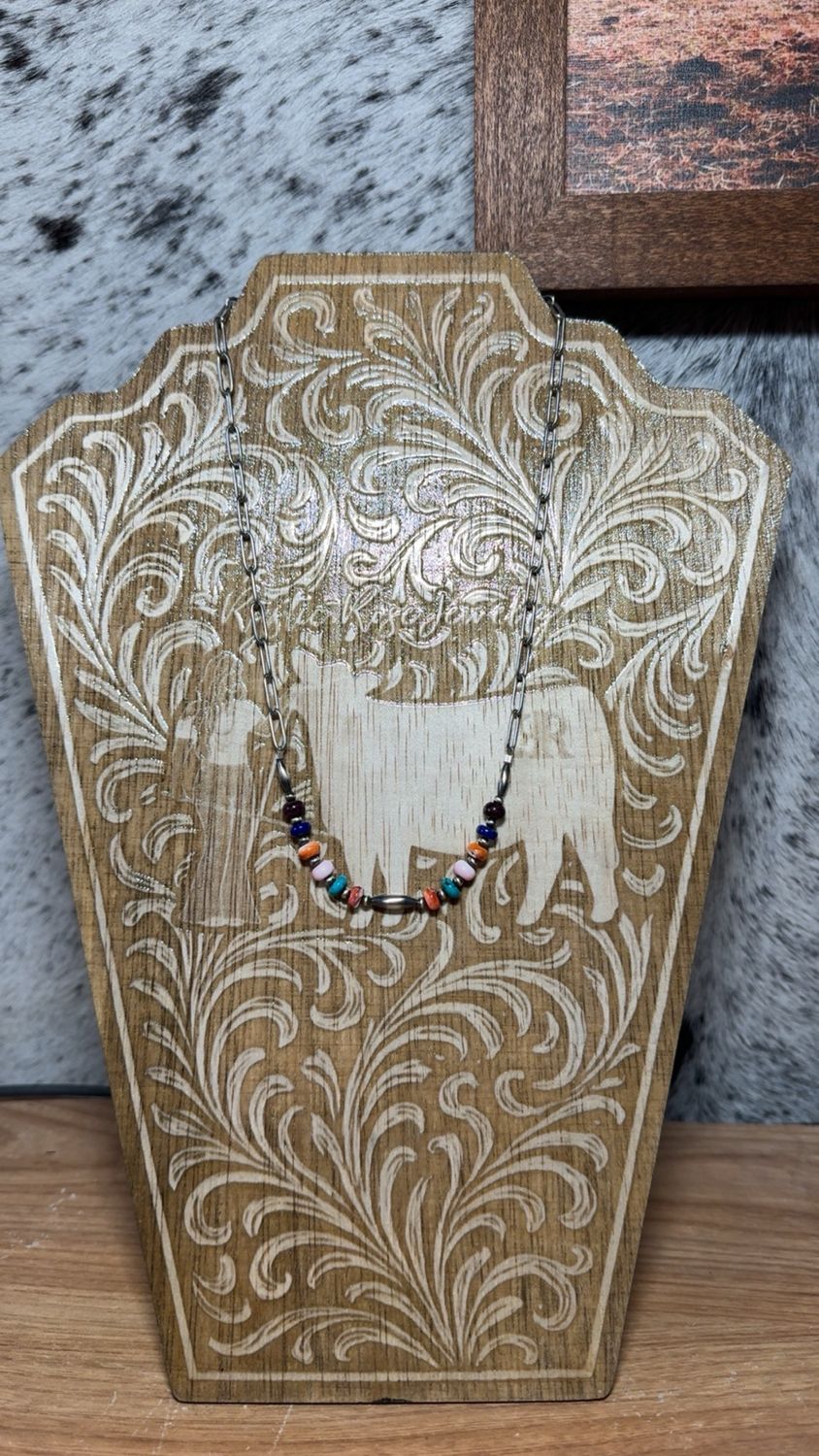 Pink Conch, Blue Lapis, Turquoise, Navajo Pearls &amp; Red Orange Purple Spiny Oyster Stacker