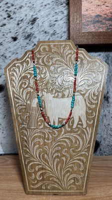 Turquoise, Red Spiny Oyster &amp; Navajo Pearls