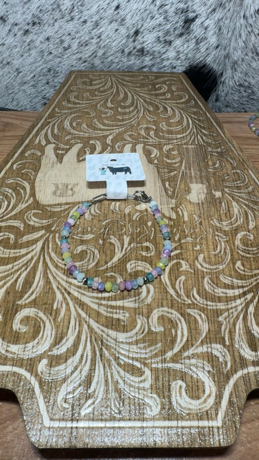 Colored Opal &amp; Navajo Pearl Bracelet