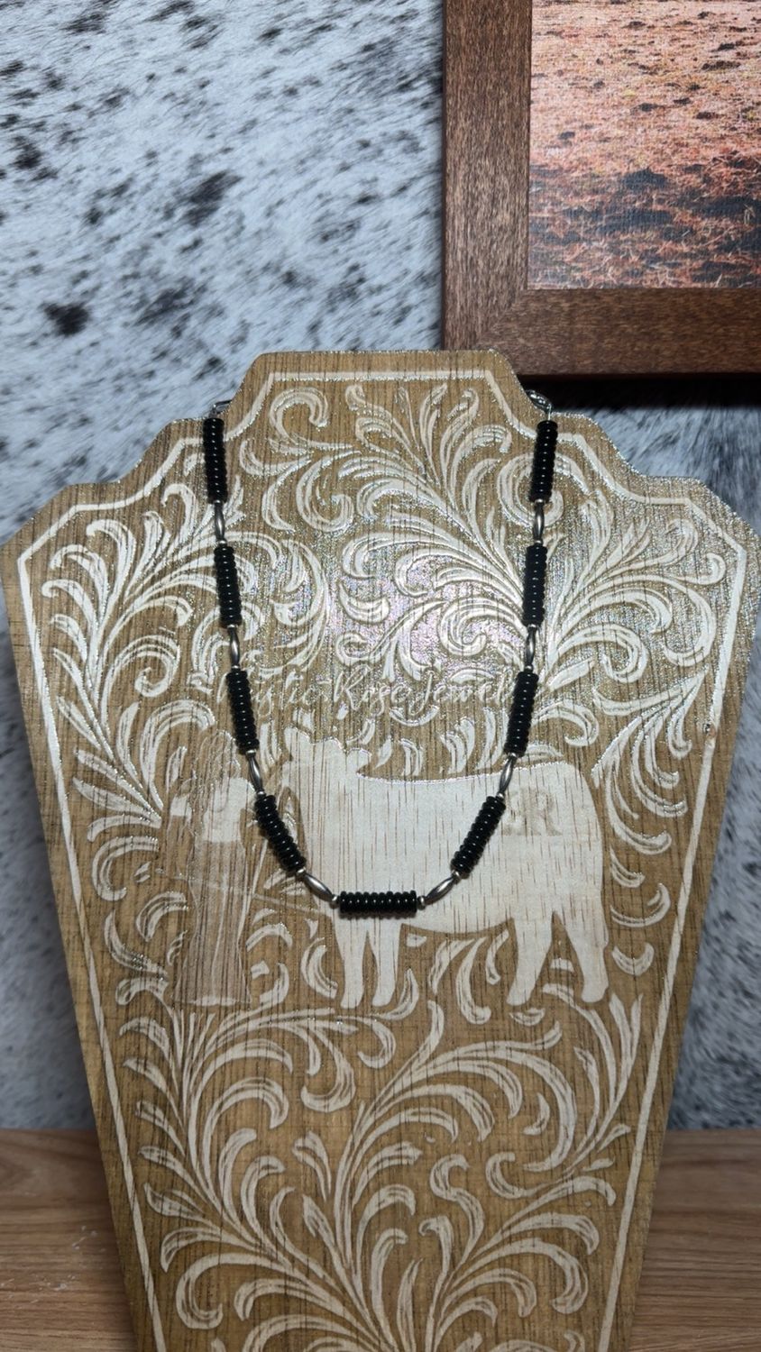 Black Onyx &amp; Navajo Pearls