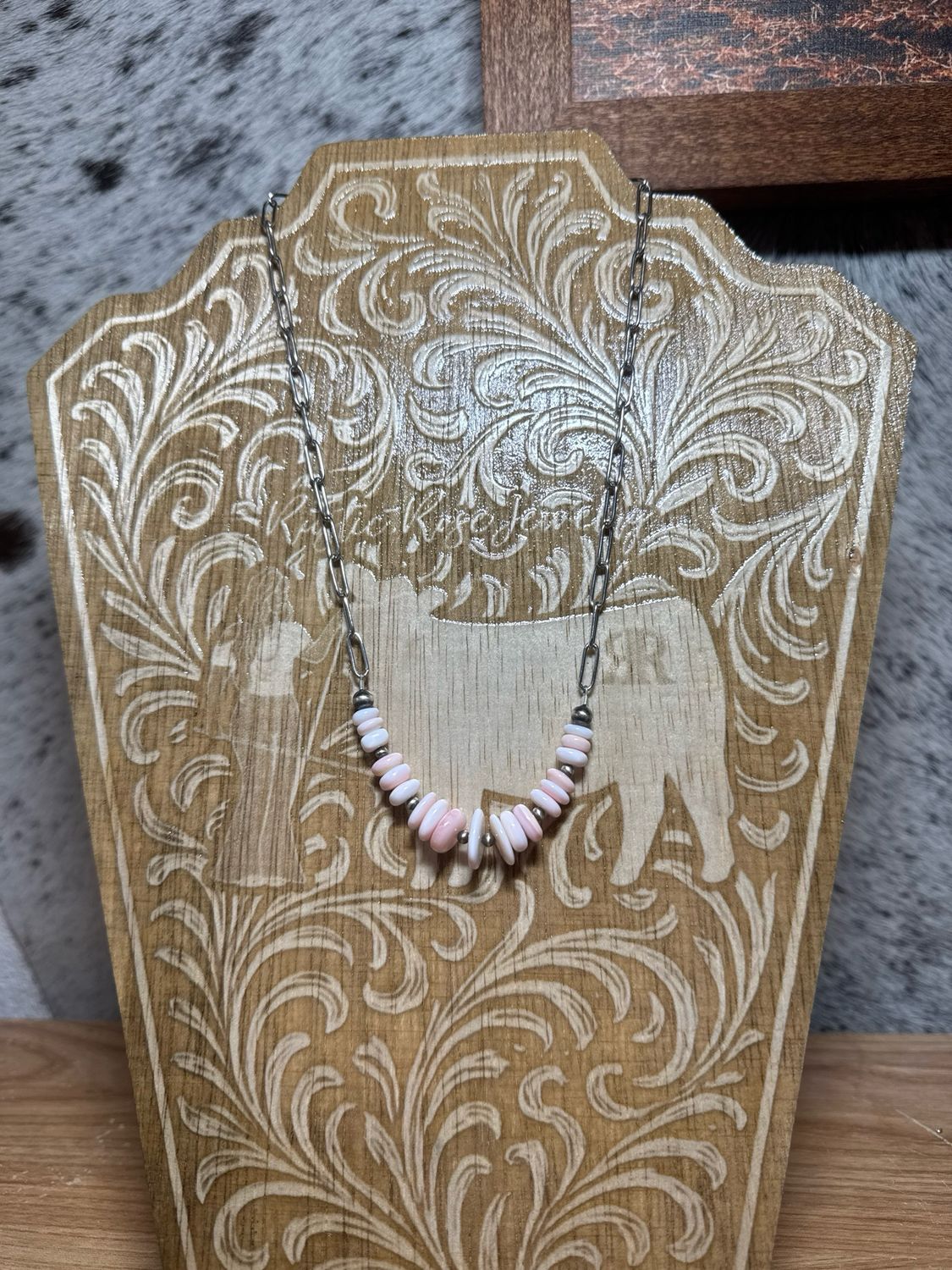 Pink Conch &amp; Navajo Pearl Stacker