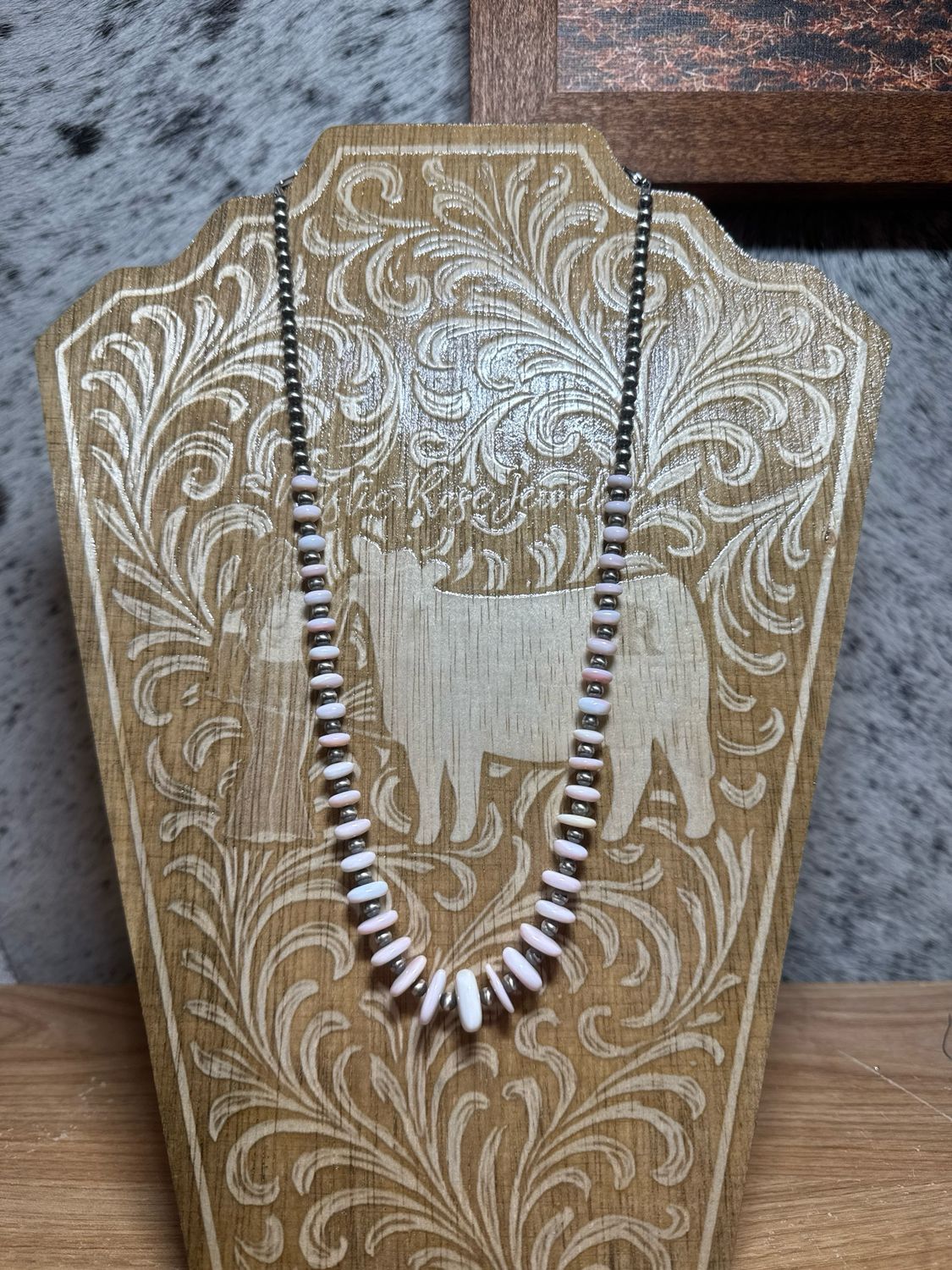 Pink Conch &amp; Navajo Pearls