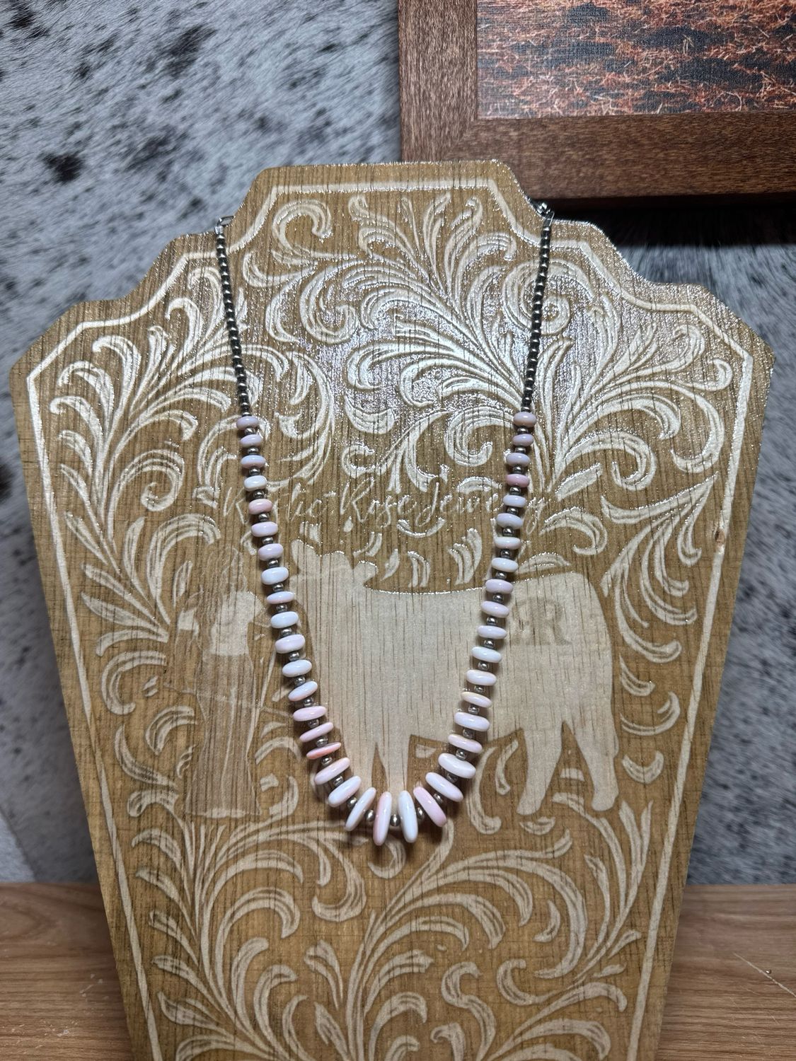 Pink Conch &amp; Navajo Pearls