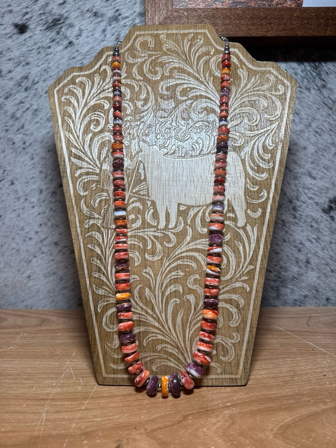 Red, Orange &amp; Purple Spiny Oyster &amp; Navajo Pearls