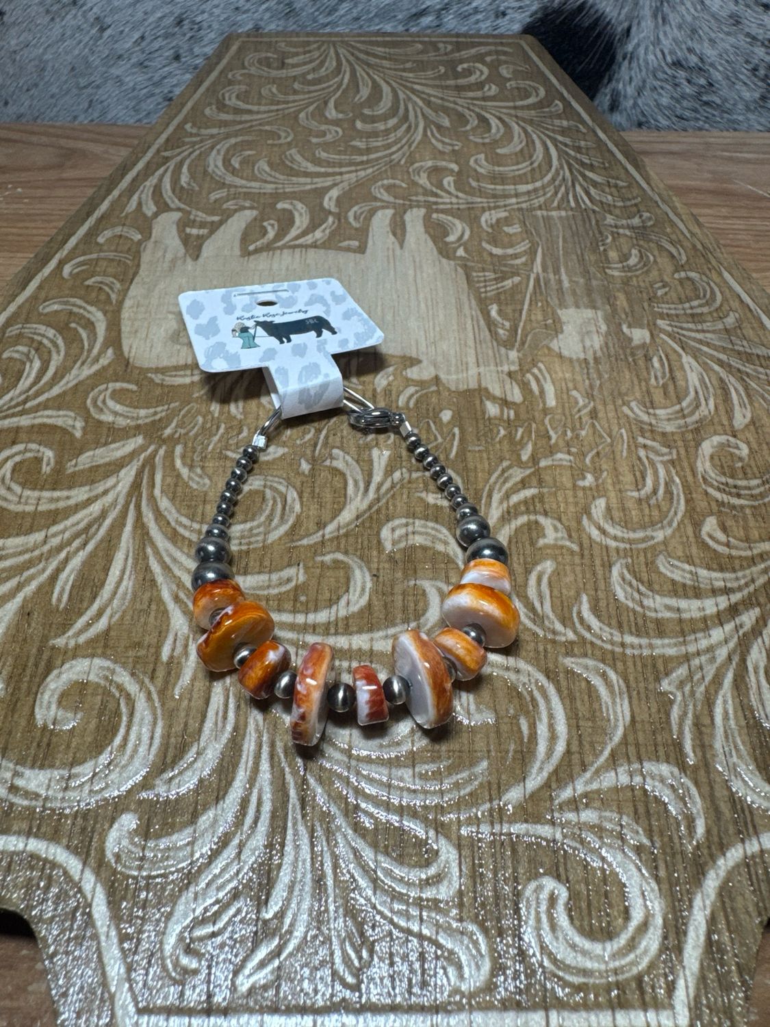 Orange Spiny Oyster &amp; Navajo Pearls