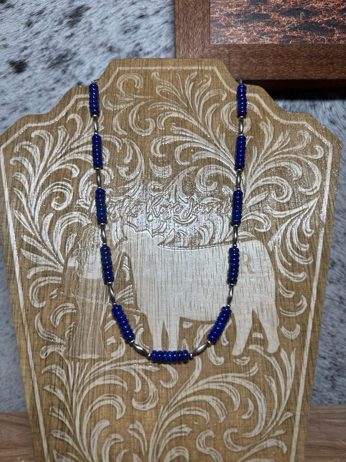 Blue Lapis &amp; Navajo Pearls