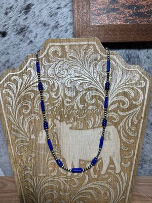 Blue Lapis &amp; Navajo Pearls