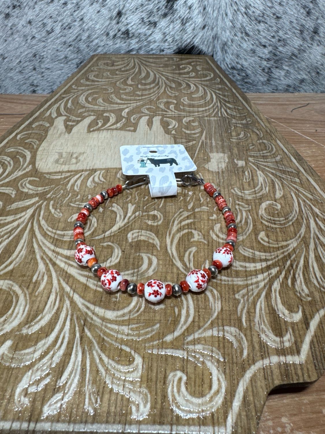 Red Spiny Oyster, Red China &amp; Navajo Pearls