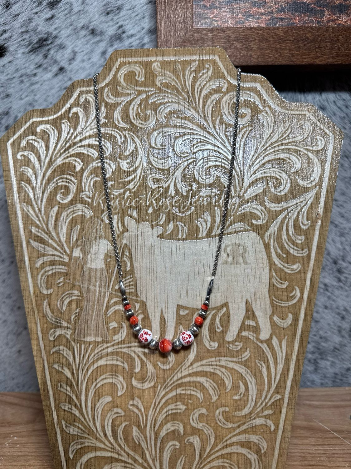 Red Spiny Oyster, Red China &amp; Navajo Pearls