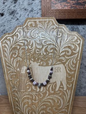 Purple Spiny Oyster, Purple China &amp; Navajo Pearl Stacker