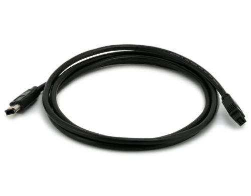 Monoprice 9-pin/6-pin BILINGUAL FireWire 800/FireWire 400 Cable, 6ft Black