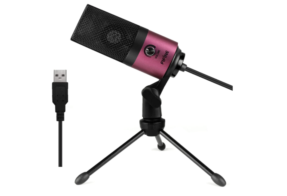 Fifine | K669 USB Condenser Microphone for Podcasting, Gaming, Voice-Over Recording on Computer