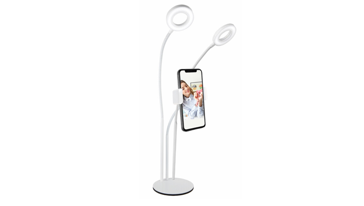 Vivitar |  3-In-1 Desktop Stand With Ring Lights