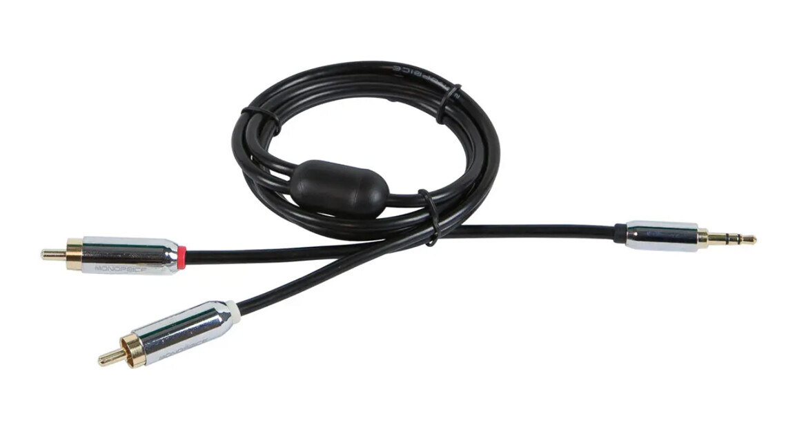 Monoprice | 3.5mm Stereo Male to 2 RCA Stereo Male 3ft