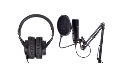 Monoprice | Complete Podcasting Bundle With USB Mic, Headphones, Boom Stand And Accessories