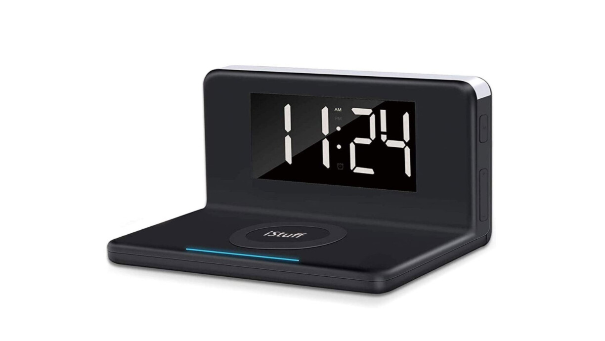 Istuff | Led Alarm Clock With Wireless Charging And Night Light
