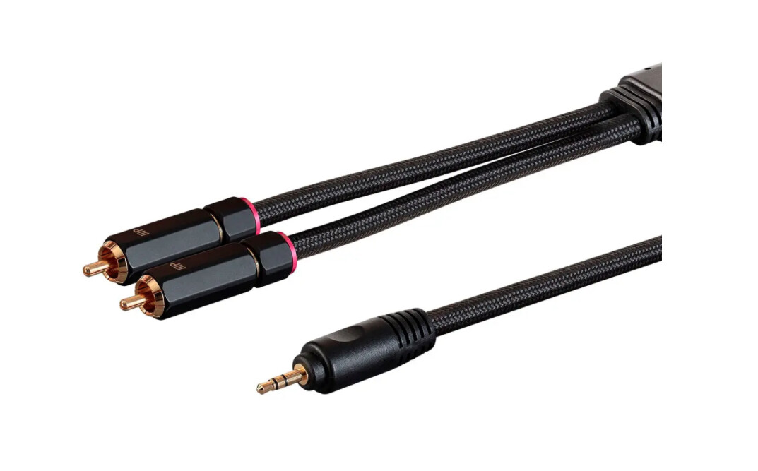 Monoprice | 3.5mm Stereo Male to 2 RCA Male Cable 25ft