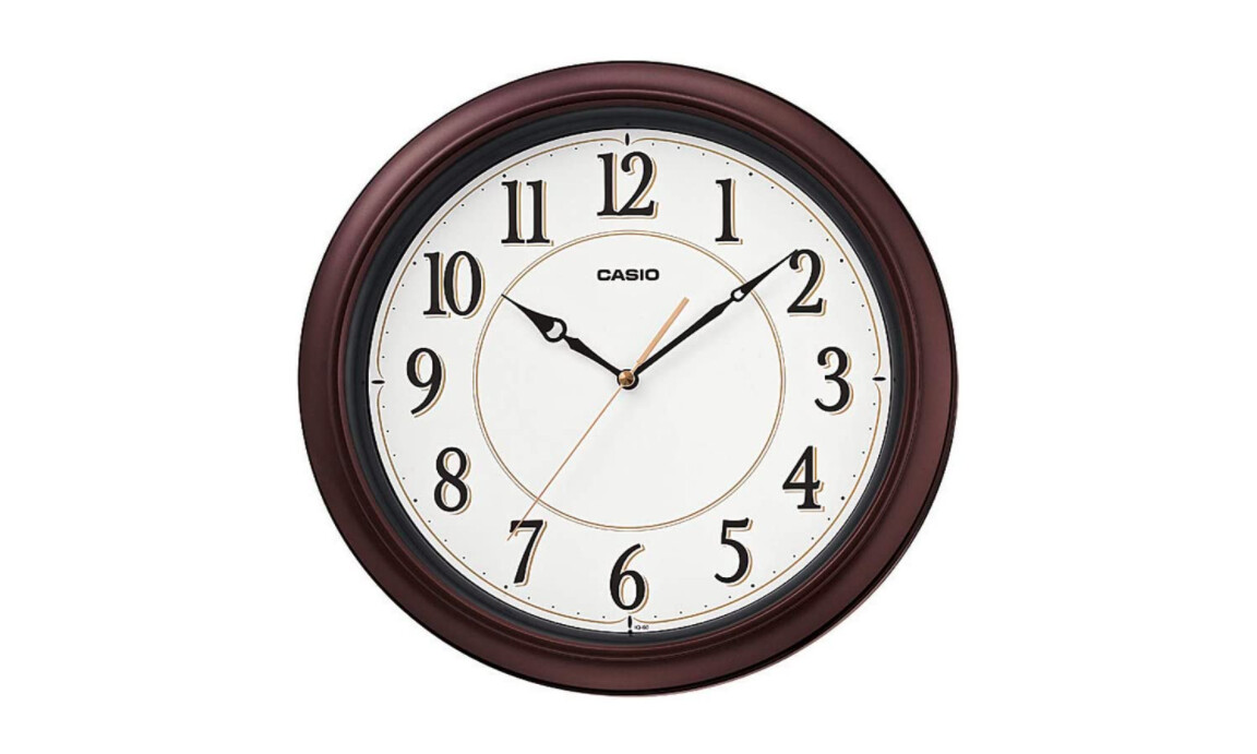 Casio | 12&quot; Wall Clock Dark Metallic Brown   IQ-60