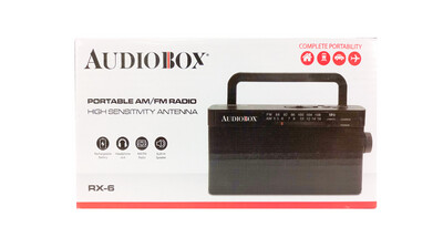 Audiobox |  AM/FM Radio Rechargeable And Battery Operated