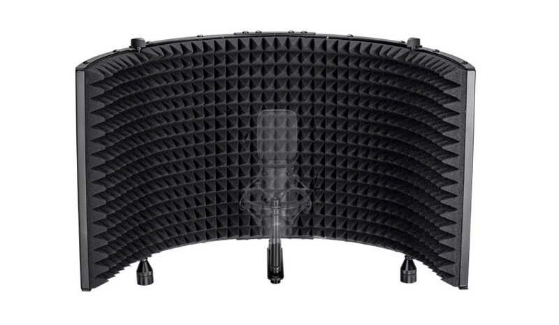 Monoprice | Microphone Isolation Shield w/ Metal Frame and Acoustic ...