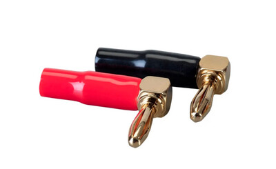 Monoprice |  Right Angle 24k Gold Plated Banana Speaker Wire Cable Screw Plug Connectors