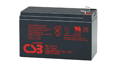 CSB | 12 Volts 7.2 Amp Sealed Lead Acid Battery