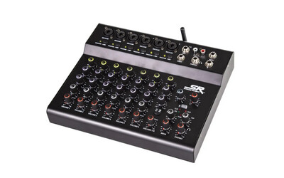 Monoprice | 8-Channel Live Sound and Recording Mixer with Bluetooth, USB, and Effects