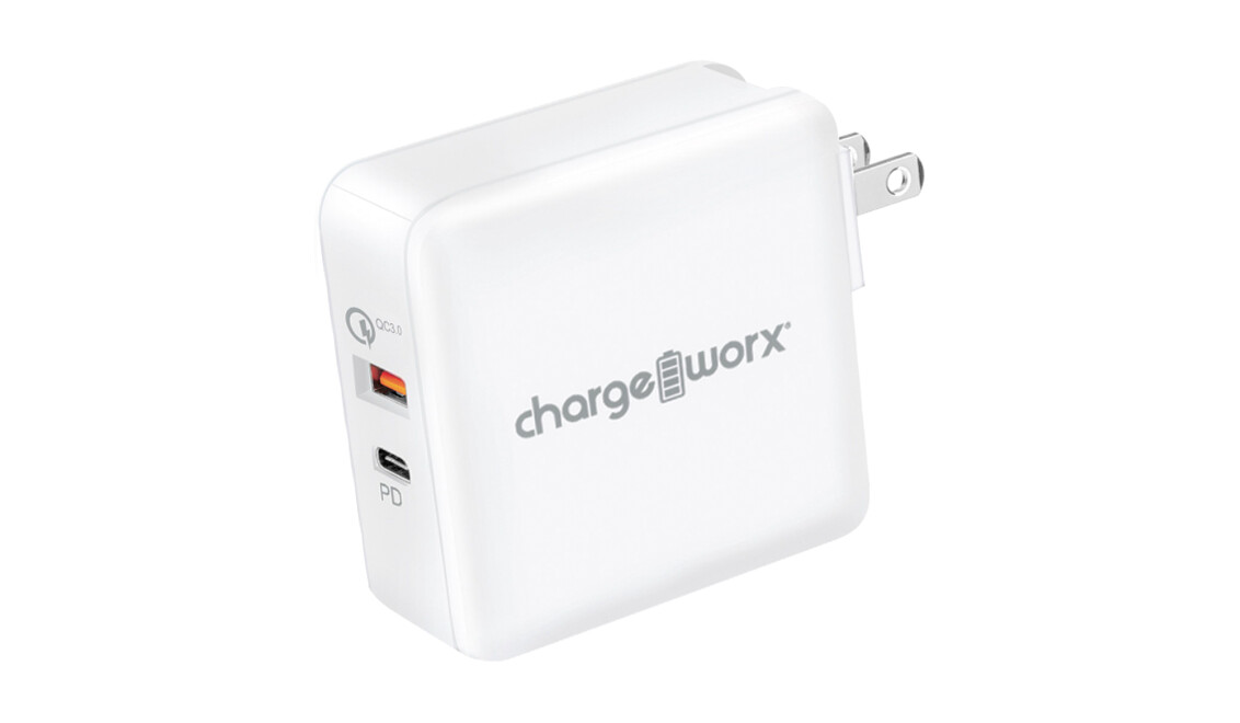 Chargeworx | 48W USB-C™&amp; USB Wall Charger w/Power Delivery &amp; Quick Charge, White