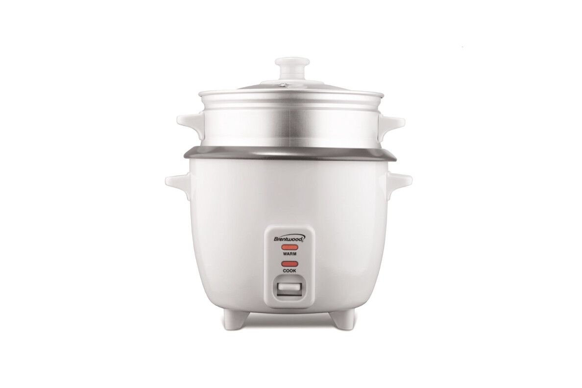 Brentwood | 8-Cups Uncooked/16-Cups Cooked Rice Cooker and Food Steamer TS-180S