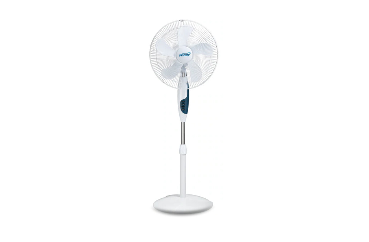 Windy | 16&quot; Floor Standing Fan (Black or White), Colour: White