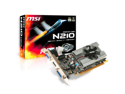 MSI | PCI-E Graphics Card 1GB GDDR3 GeForce 210 N210-MD1G/D3