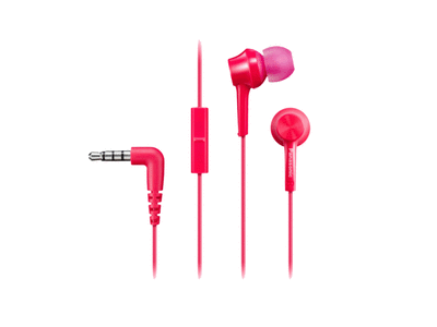 Panasonic | Comfort Fit Stereo Earphones with Mic 
RP-TCM115 Blue/Red/White