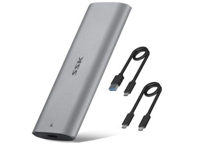 SSK | USB 3.2 Aluminum M.2 NVMe SATA Enclosure