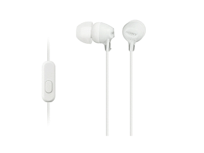 Sony | Stereo Earphones with Mic MDR-EX15AP White, Black
or Blue