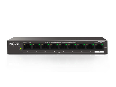 Nexxt | Vertex900+ 9-Port Power Over Ethernet (POE) Switch