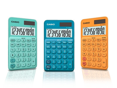 Casio | SL-310UC 10 Digit Calculator  Orange, Blue or Green