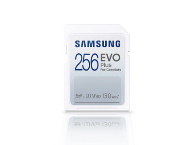 Samsung | 256GB EVO Plus SDXC Memory Card UHS-I, Class10, U3, V30, 4K UHD