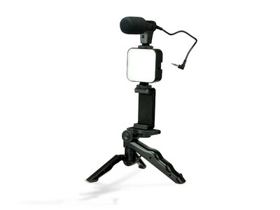 Slide | Vlogging Pro Grip with Light and Mic VL220 Slide | Vlogging Pro Grip with Light and Mic VL220