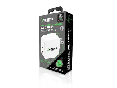 Chargeworx | 36W USB-C™&amp; USB Wall Charger w/Power Delivery &amp; Quick Charge, White